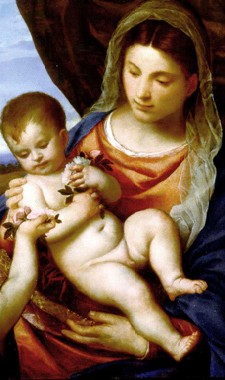 2002 - Cornice antica e teca per la Madonna delle Rose di Tiziano 